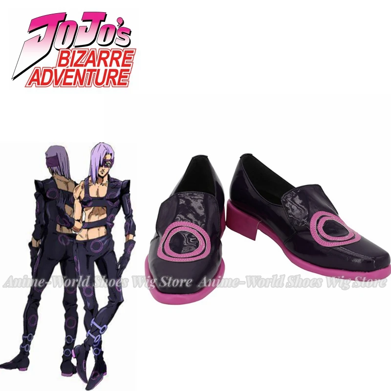 Vento Aureo Melone Shoes Cosplay Melone Cosplay Boots Black Shoes Custom Made Any Size