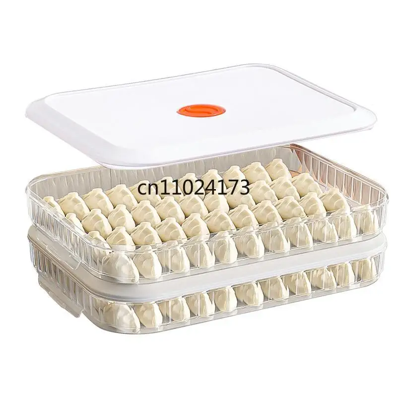 Küche Organizer Knödel Box Mit Deckel Kühlschrank Halten Frische Jiaozi Lagerung Box Transparent Knödel Lebensmittel Lagerung Container