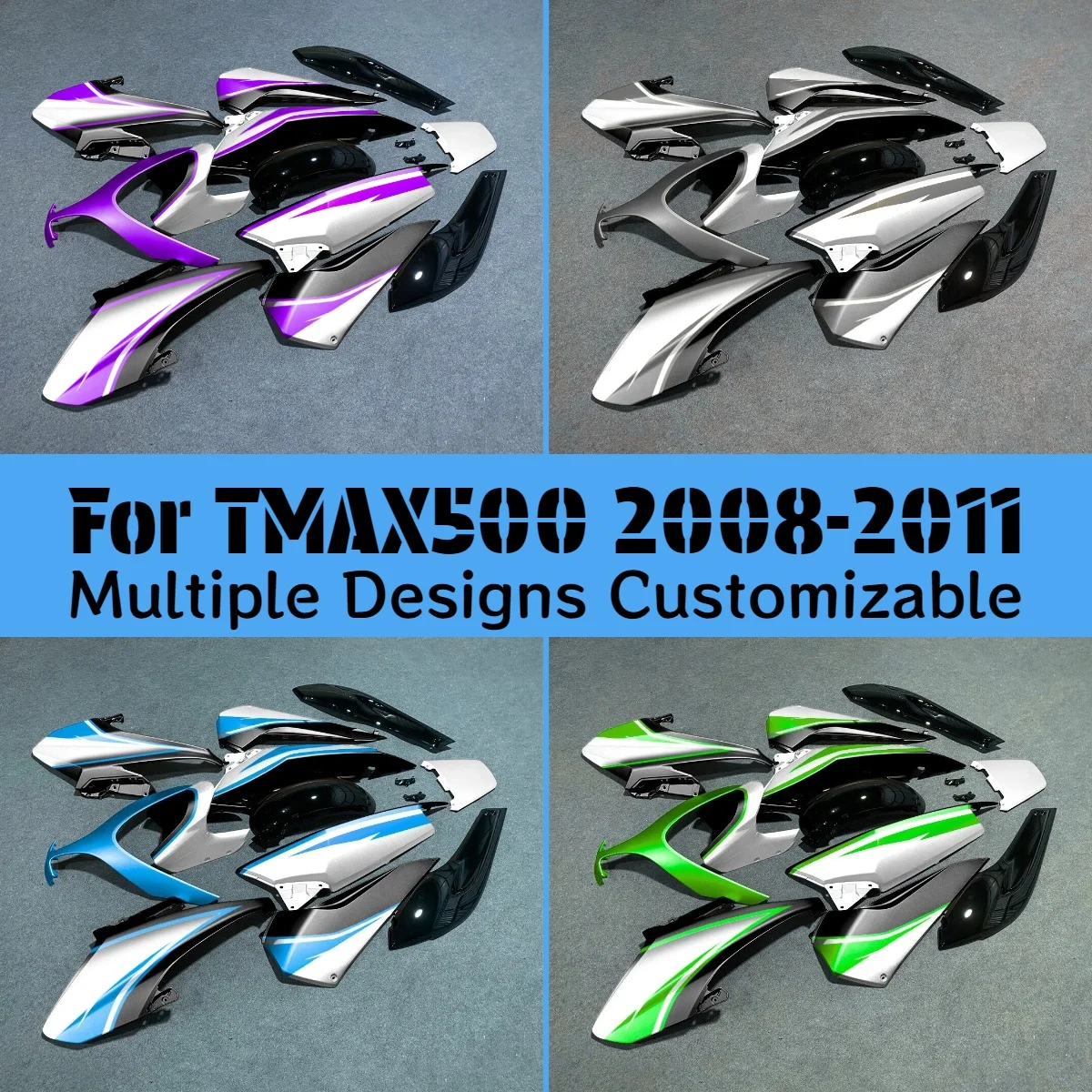

Для YAMAHA TMAX 500 2008 2009 2010 2011, комплект обтекателей, пластиковый чехол для кузова, комплект TMAX500 08 09 10 11 обтекатели кузова мотоцикла