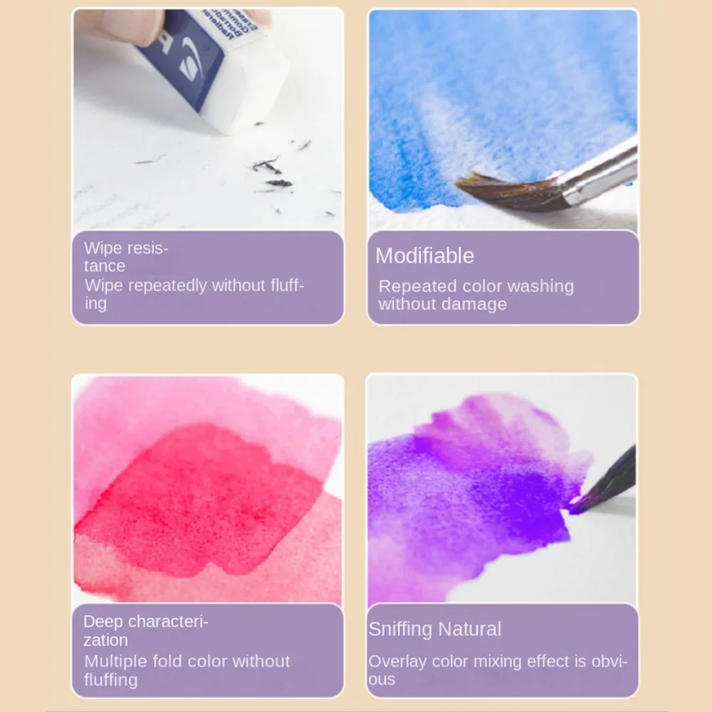 

Flower Mini Fabric Watercolor Book Colorful 20 Sheets Watercolor Sketchbook Portable Paper Pad Mini Watercolor Painting Book