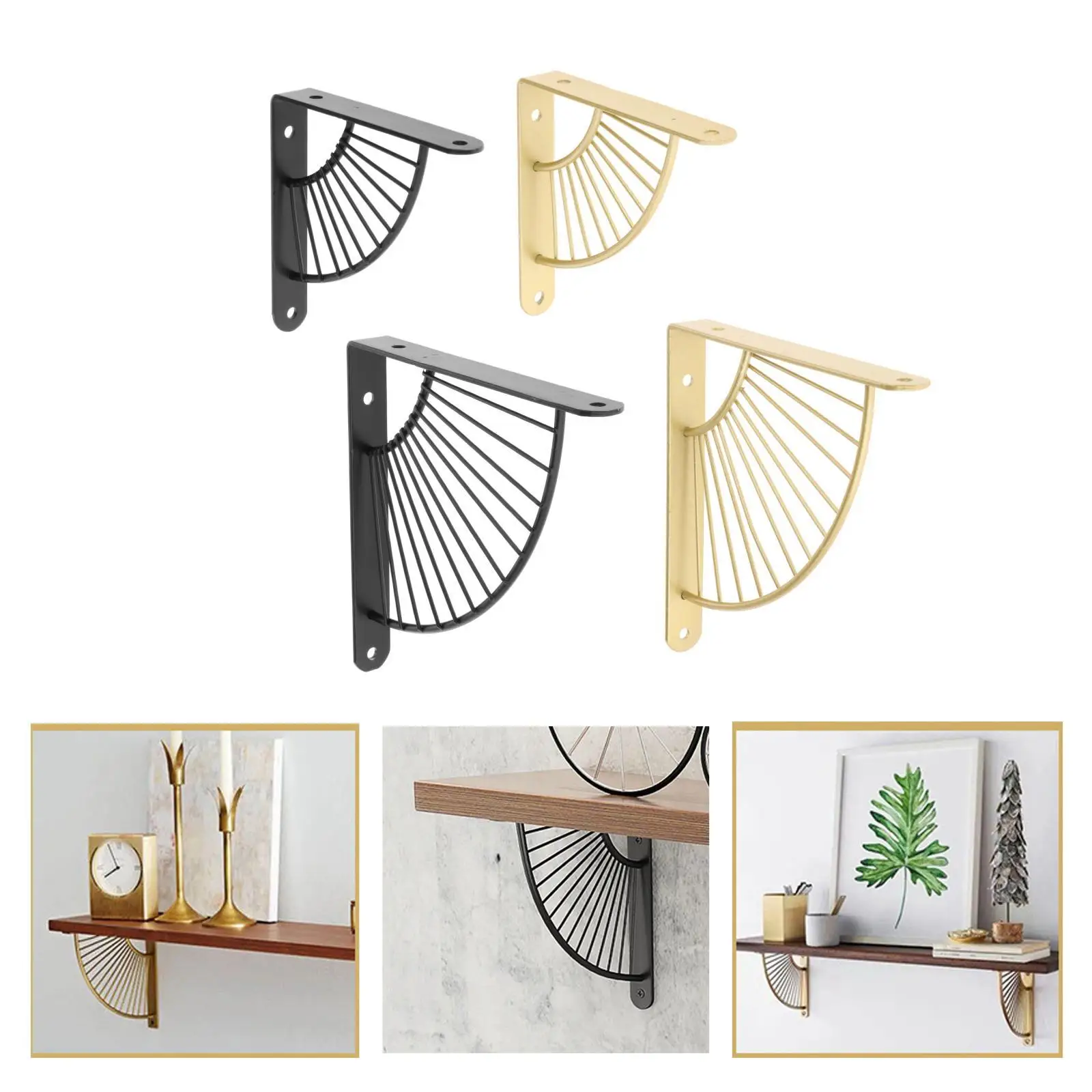 Metal Wall Mount Shelf Bracket Decorative Heavy Duty Support