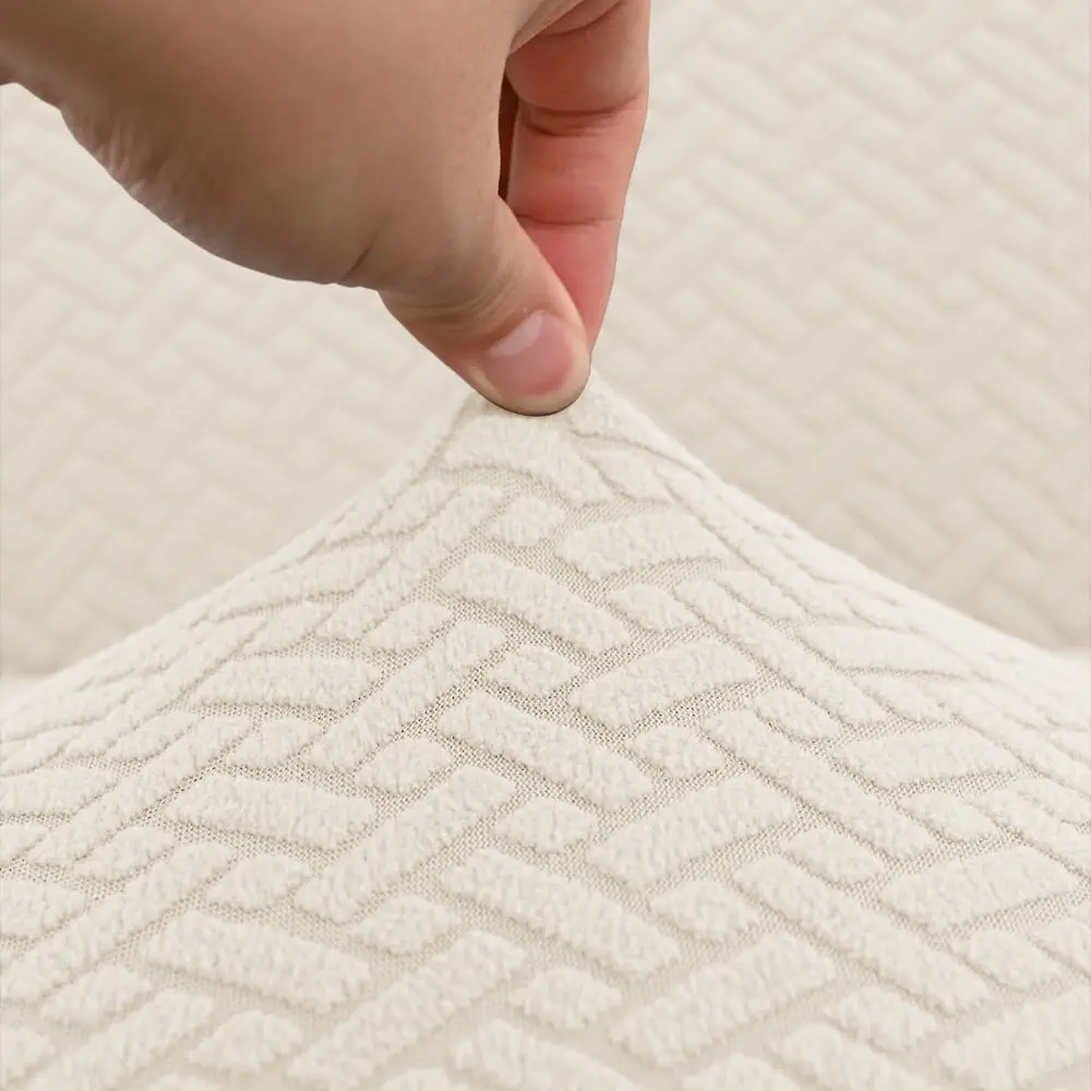Thickened Chair Cover with Skirt Stretchable Breathable Elastic Chair Cover Pet-Resistant Dust-Proof Dining Chair Cover Kitchen
