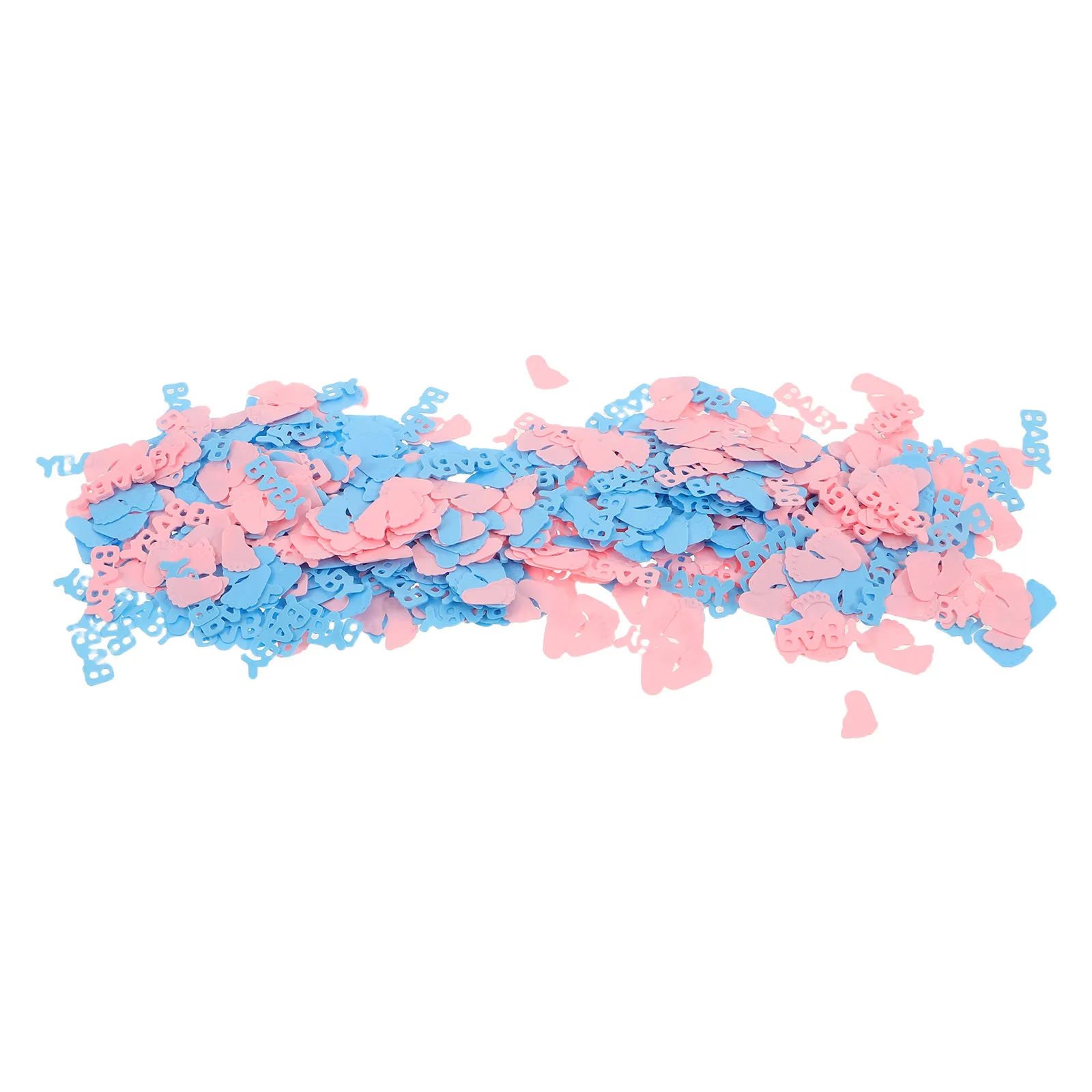2 ensembles de confettis en forme d'empreinte pour révéler le sexe du bébé, bleu et rose, décoration de fête de naissance, confettis à saupoudrer sur la table pour anniversaire et révélation du sexe