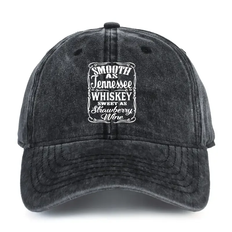 السلس مثل تينيسي ويسكي الحلو مثل الفراولة النبيذ خمر قبعة بيسبول مغسولة - قبعة أبي الويسكي والنبيذ تحت عنوان #1