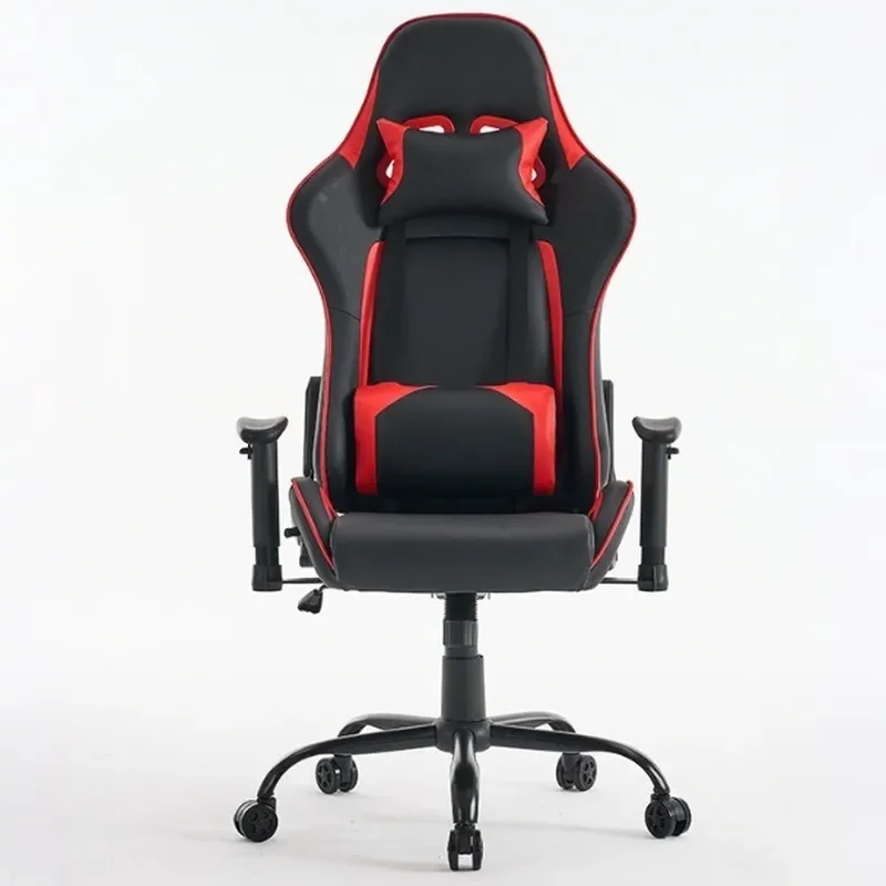 Adjustable PU Leather Gaming Chair Ergonomic Esports Seat with Height Control for Home Office and Internet Cafe Use