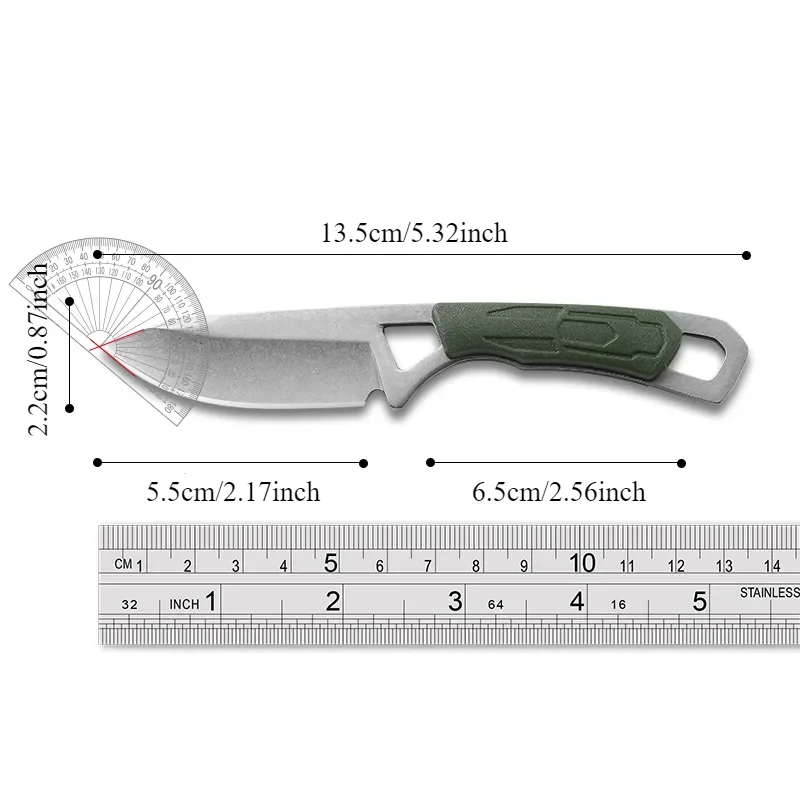 1pc-Outdoor Defense Knife, Wilderness Adventure Knife, Outdoor EDC Knife, High Hardness Carrying Knife, Mini Necklace Knife