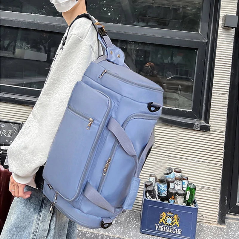 AOTTLA-mochila de viaje de nailon para mujer, bolso deportivo de gran capacidad, bandolera de Color sólido