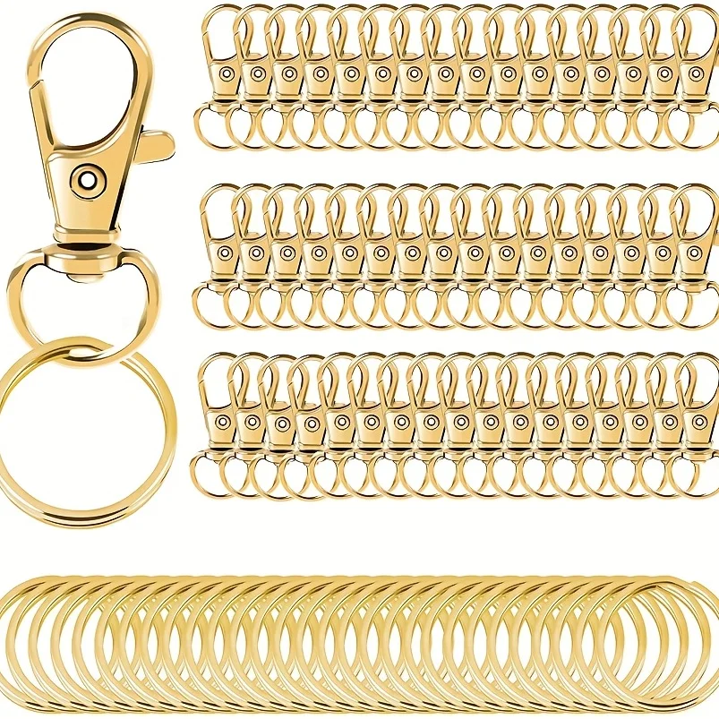 100 Stück drehbarer Hundeverschluss-Schlüsselanhänger für Handtaschen, Gepäck und Rucksäcke – 25 mm Schlüsselanhänger für DIY-Schmuck und Accessoires