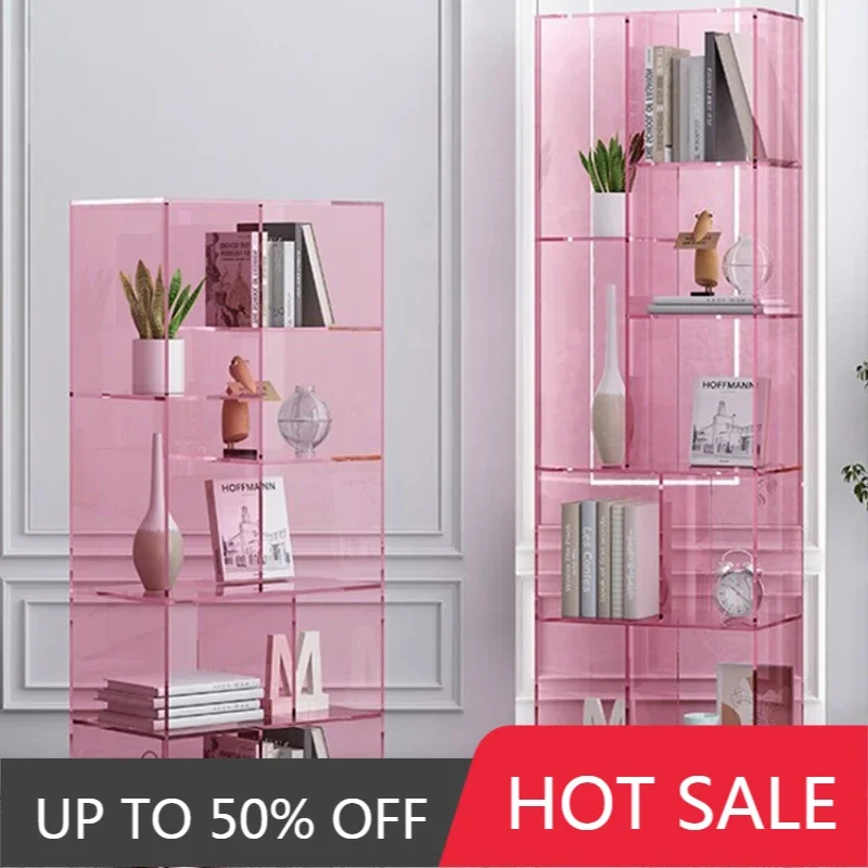 Display Cabinet Storage Bookcase Plastic Shelf Aesthetic Room Furniture Multifunction Estanteria Habitacion Home Book Living