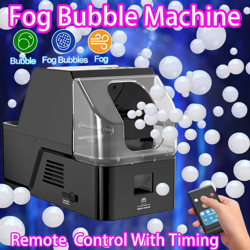 Machine à bulles à fumée automatique 3 en un, avec télécommande sans fil, pour Halloween, vacances, fête d'anniversaire, jouet pour enfants