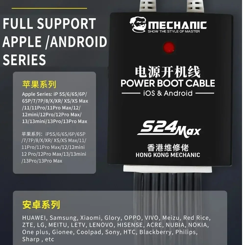 Imagem -06 - Mecânica-cabo de Teste de Alimentação para Iphone 5s14pro Max e Android Mobile Phone Boot Line Cabo de Alimentação S24 Max