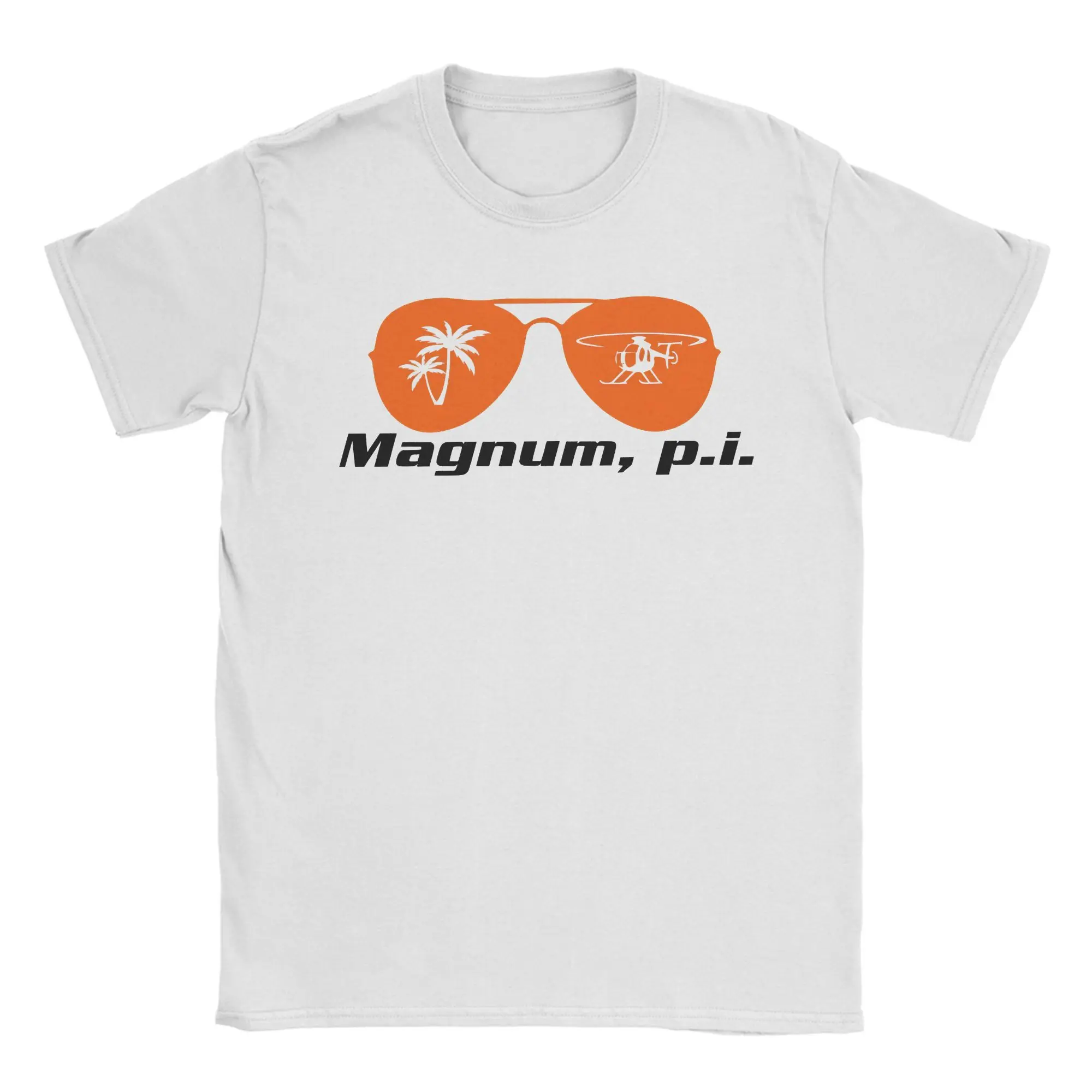 

Футболка Magnum PI, пляжные футболки в стиле Харадзюку, мужские футболки из чистого хлопка, удобные футболки больших размеров 5XL, классические топы с короткими рукавами