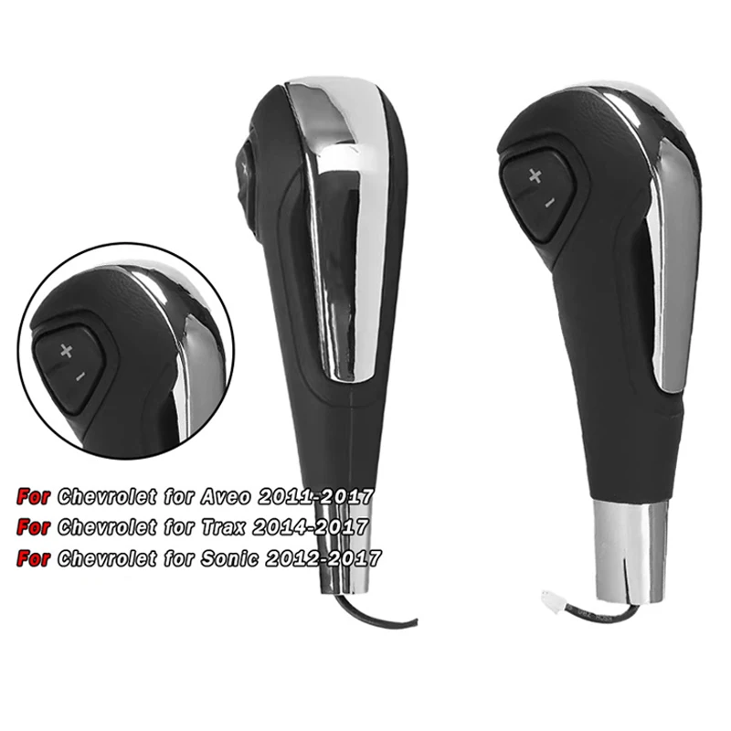 

Gear Shift Knob with Plus/Minus Buttons for Chevrolet Aveo 2011-2017 - Transmission Handle, Durable Car Gear Lever Accessories