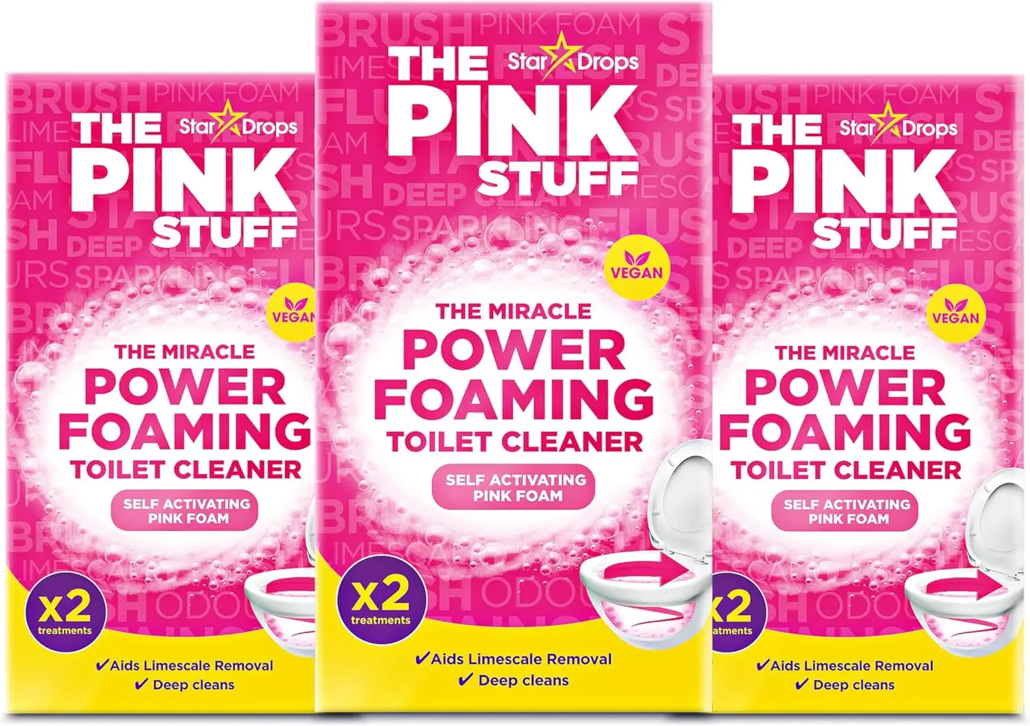 Foaming Toilet Cleaner Powder - Deep Stain & Limescale Remover, Fresh Scent, Safe for Septic