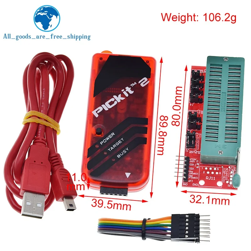 Imagem -05 - Assento Universal do Programador Tzt Adaptador de Programação Pickit2 Pickit3 Pickit3.5 Pic Icd2 Pickit Pickit Pickit 3.5