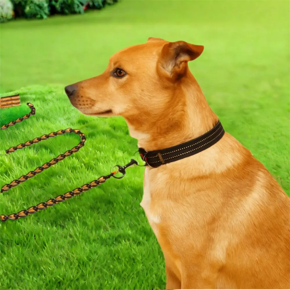 

Practical Adjustable Dog Leash Reflective Comfortable Pet Harness Lightweight with Chain Cat Traction Rope Walking