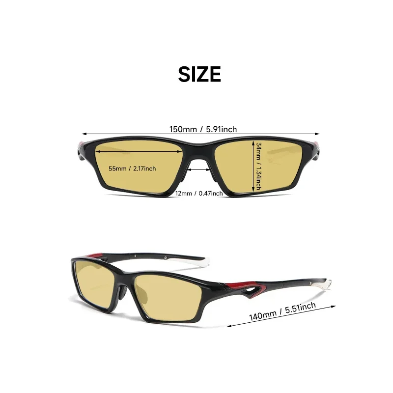 جديد الرياضة للرؤية الليلية الاستقطاب النظارات الشمسية الرجال النساء UV400 نظارات عالية الجودة TR90 حملق ركوب نظارات واقية #4