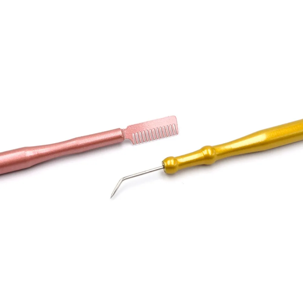 Professional Metal Eyebrow Comb 2-in-1 Eyelash Perm Eyelash Assistance Tool Lifting Separating Lash Tool Beauty Tool