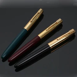 1/3pc Old Style Hero 616 Fountain Pen Plastic Ink Pen Golden F Nib Extrusion Converter Filler Stationery Office School Supplies