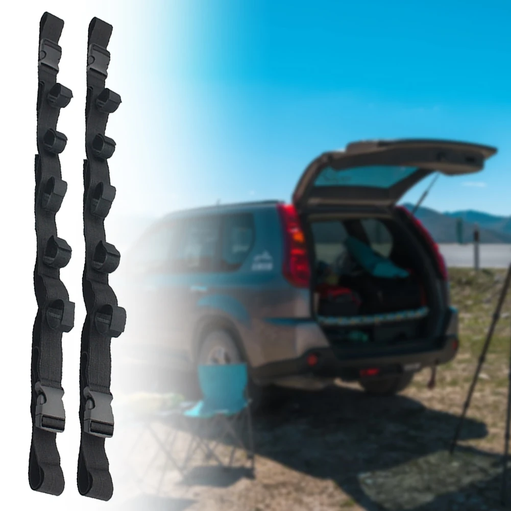 Vehicle Fishing Rod Straps Pole Holder Adjustable Straps Roof Rack Carrier 2pcs