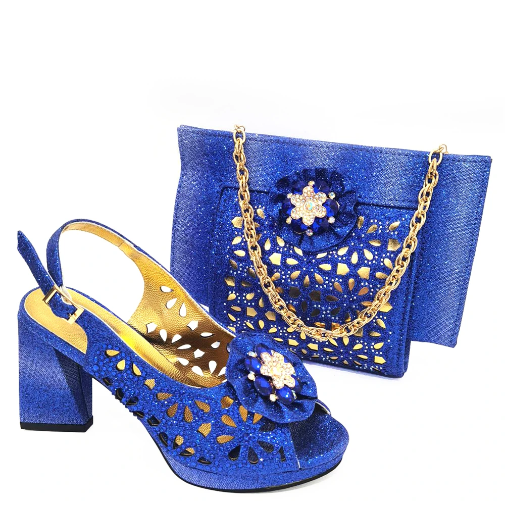 

Doershow beautiful style Italian Shoes With Matching Bags African Women Shoes and Bags Set For Prom Party Summer Sandal HTG1-29