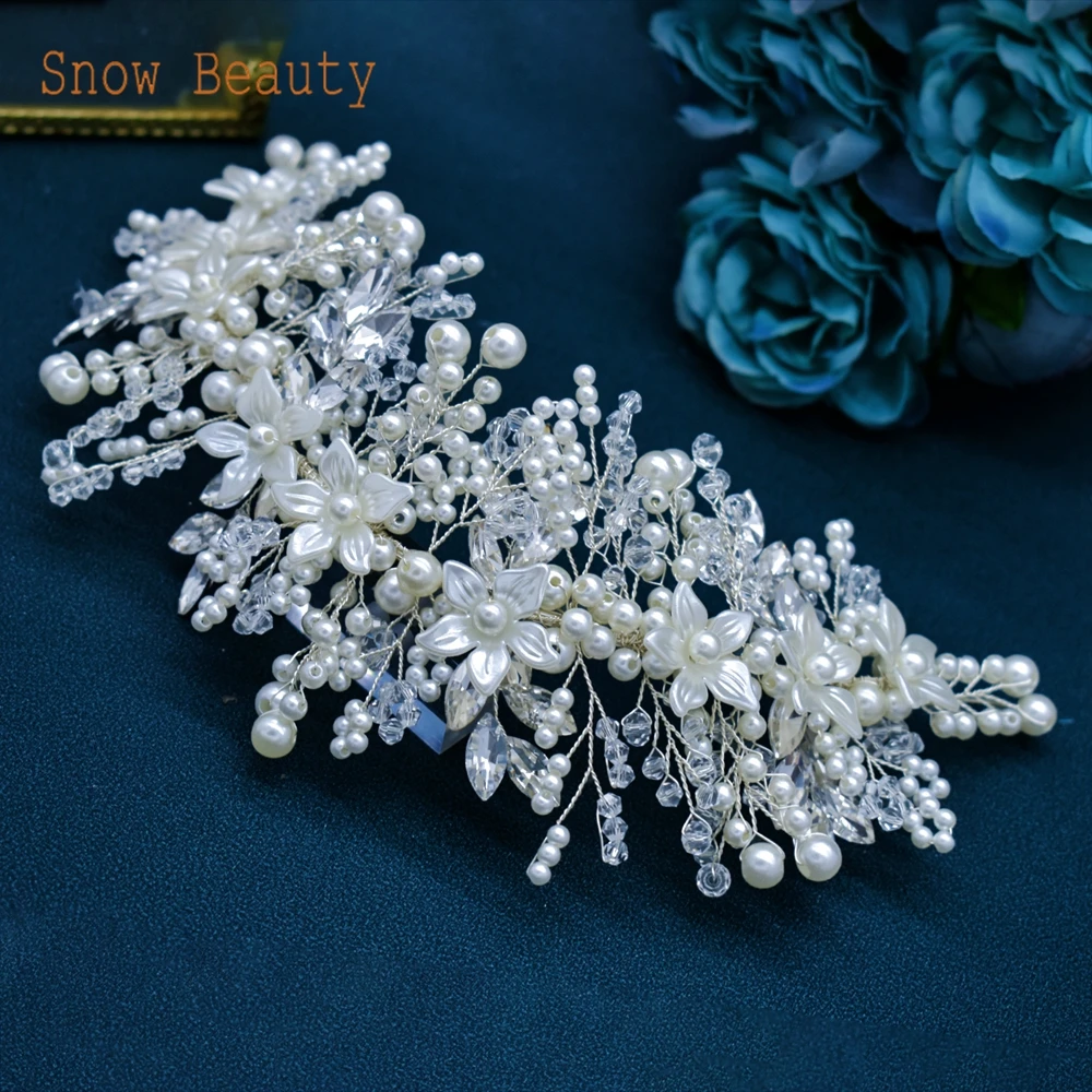 DZ023 Luxury Wedding Headpieces Crystal Bridal Headband Decorative Head Jewelry for Women Tiara Queen Hair Accessories