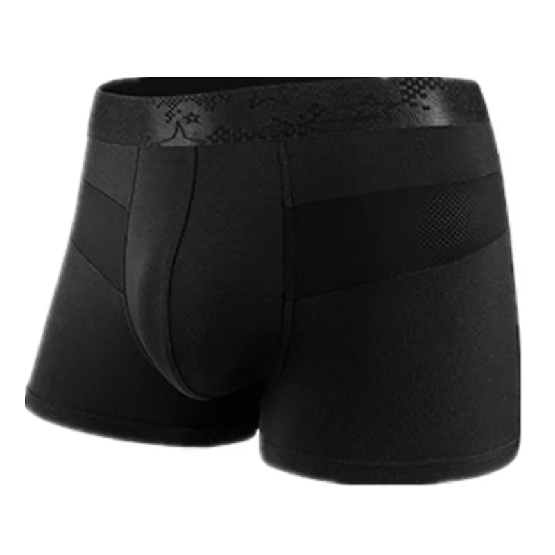 

Men Underwear Boxers Shorts Homme Mesh Modal Panties Man Solid Breathable U Convex Pouch Underpants Male Trunk Cueca Calzoncillo