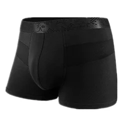 Men Underwear Boxers Shorts Homme Mesh Modal Panties Man Solid Breathable U Convex Pouch Underpants Male Trunk Cueca Calzoncillo