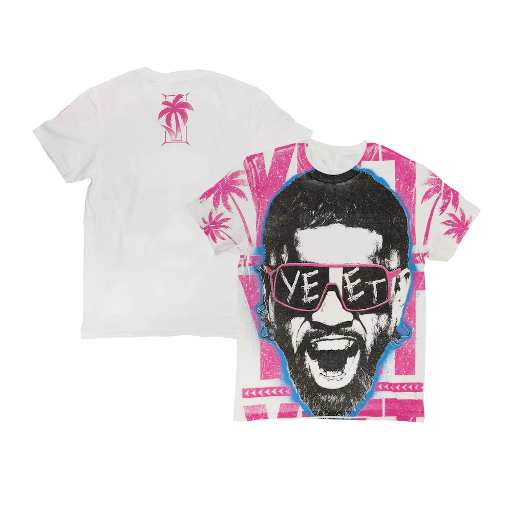 2025 Мужская футболка Jey Uso Yeet Pink Shades 3d WWE Спортивная одежда Свободная повседневная футболка Молодежные детские фанаты борьбы Must Have Топы унисекс