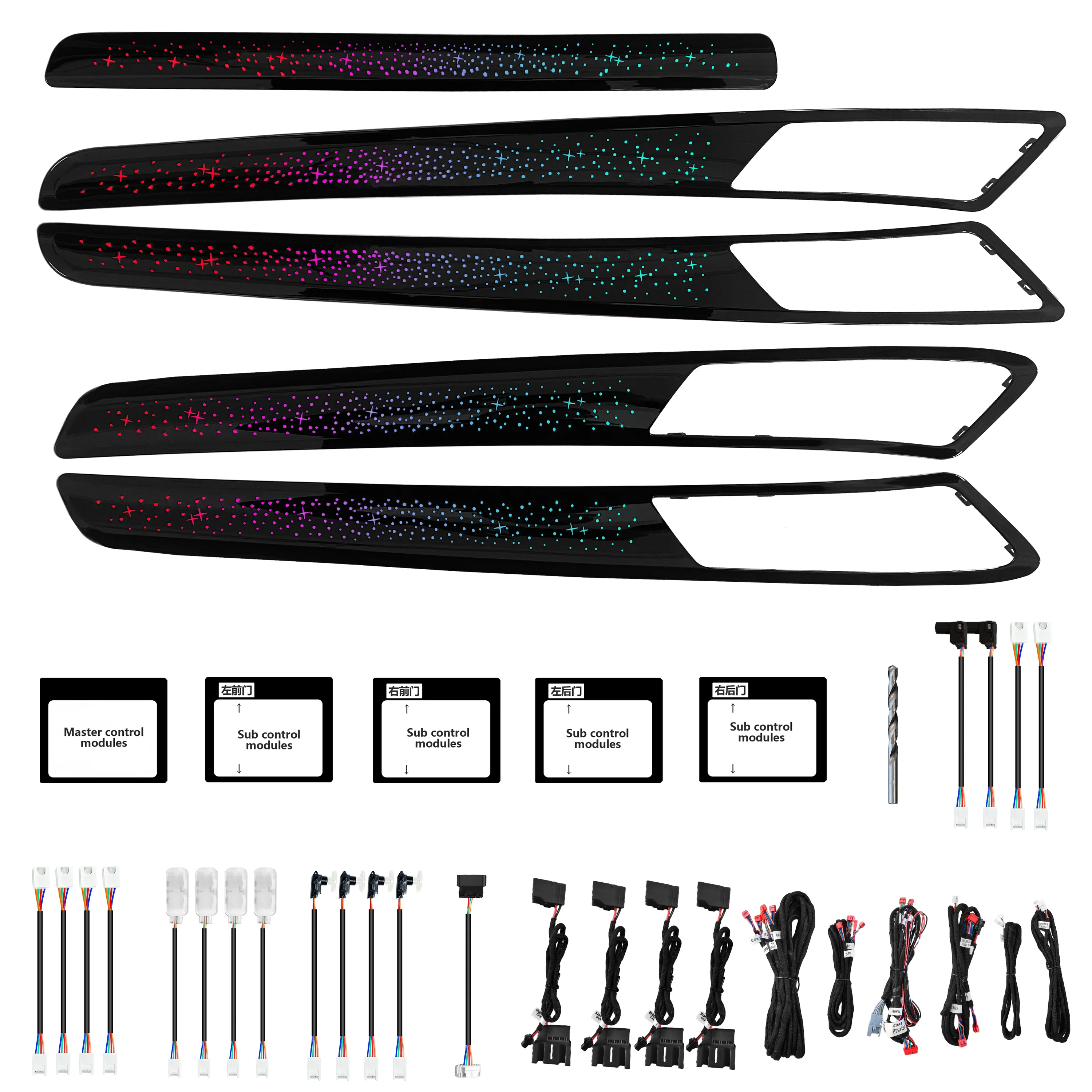 

ICarsin 64 Color Dynamic Ambient Lighting Upgrade Kit for VW Golf 7 Mk7 Interior LED Light Trim Panel Accessories