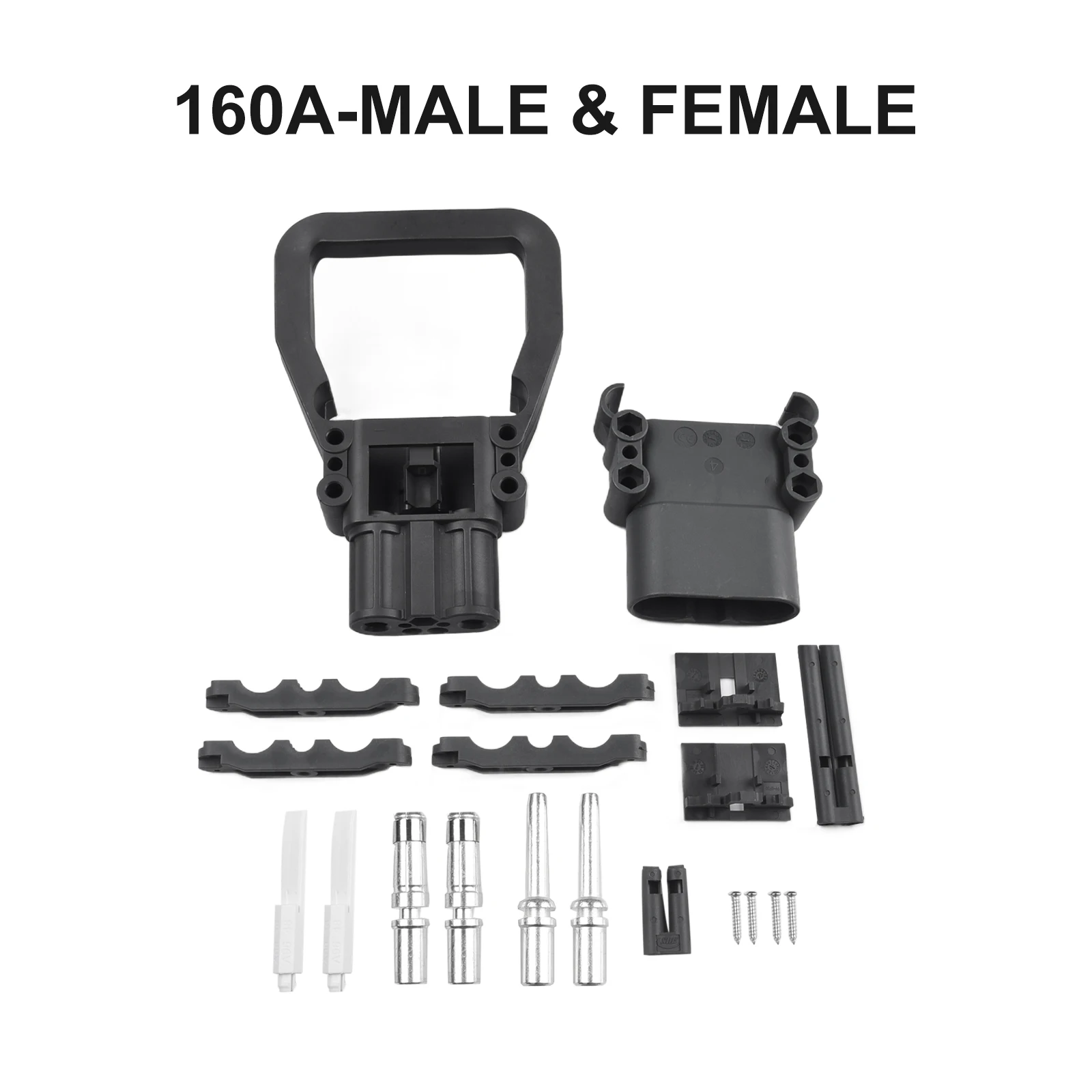Forklift Power Connector 80A 160A Battery Charging-Plug 150V Silver Plated Copper Terminals Compatible With Electric Vehicles