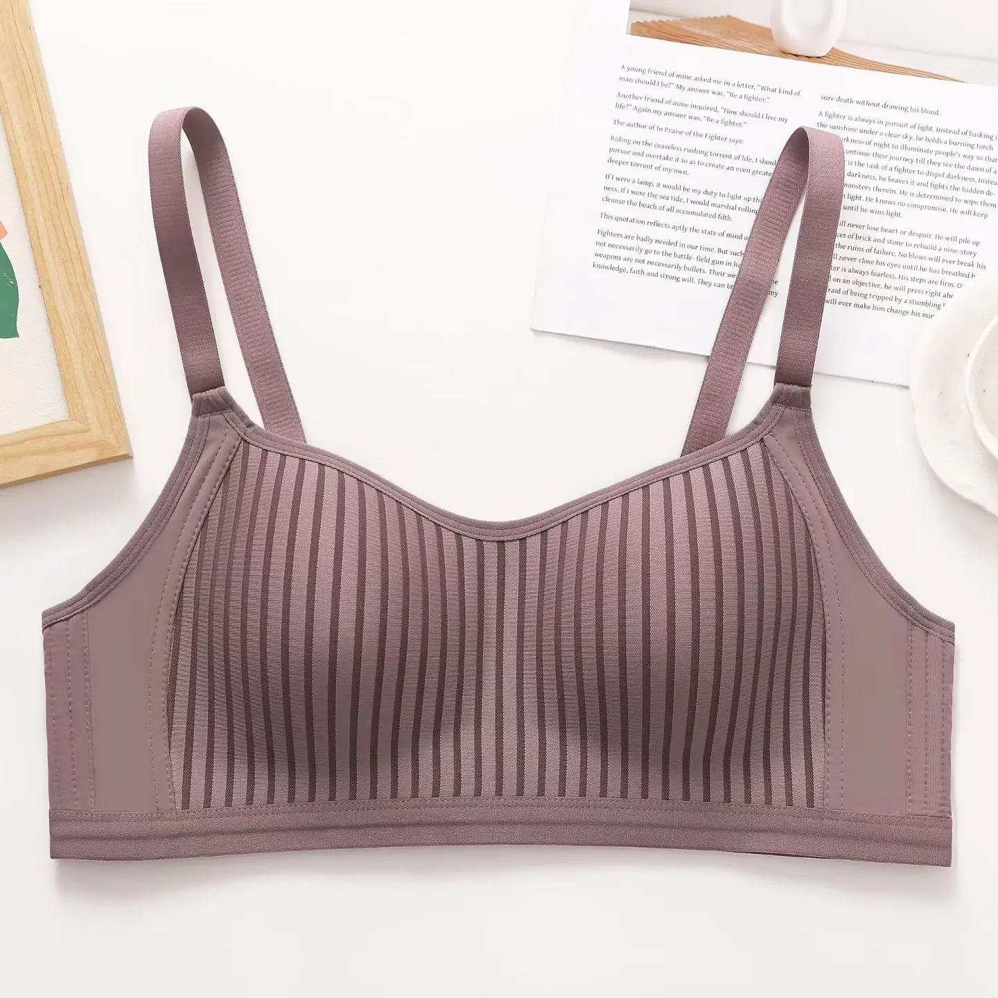 บราไร้โครงเสริมทรงสำหรับผู้หญิง ไซส์ใหญ่ ไร้ตะเข็บ ช่วยยกกระชับหน้าอกเล็ก แบบฟิกซ์คัพ ลดขนาดหน้าอก ทรงบาง