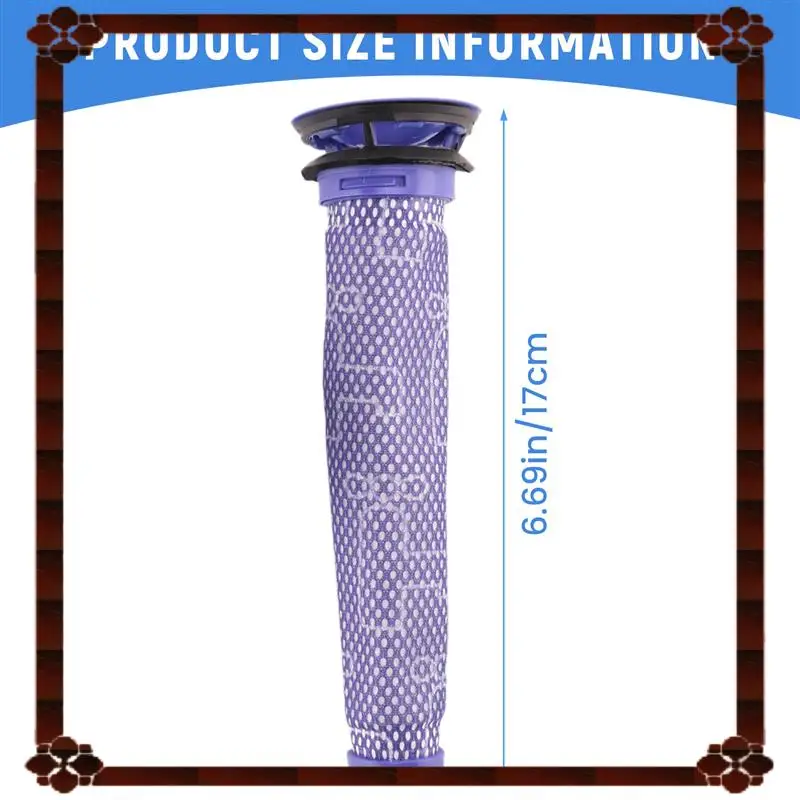 فلتر مسبق للتسليم لمدة 24 ساعة + طقم فلتر HEPA لمكنسة دايسون V7، V8 اللاسلكية، فلتر مسبق بديل وفلتر ما بعد