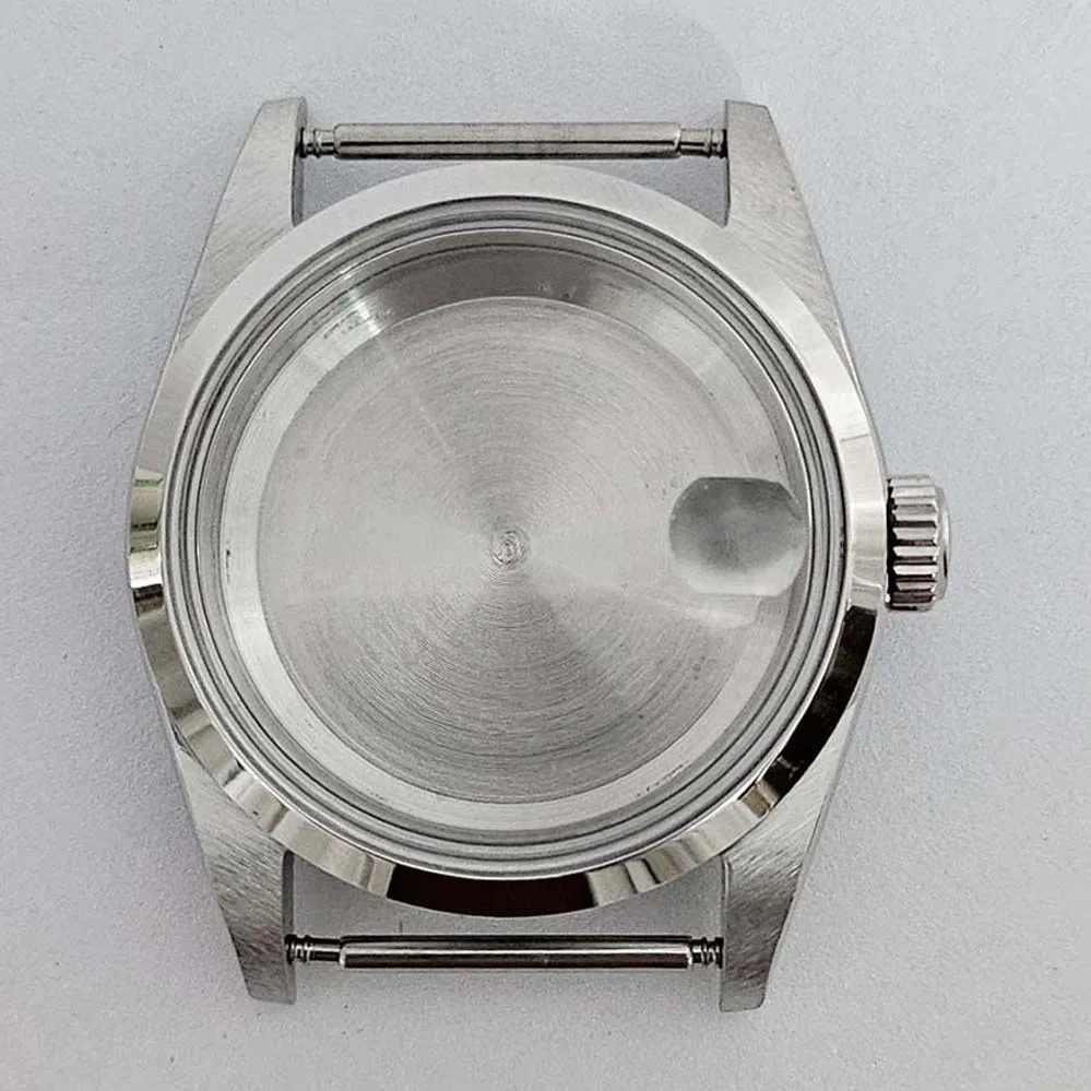 

36mm Watch Case Magnifier Acrylic Glass Transparent/Dense Base 3ATM Replacement Stainless Steel Case for NH35 NH36 4R Movement