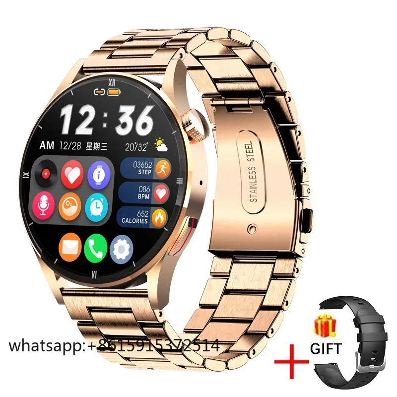 TLCRETE Bw0398 ساعة ذكية للرجال Amoled Hd كشف الشاشة Ai صوت ذكي Smartwatch بلوتوث دعوة ساعة الذكور Reloj هدية Wr