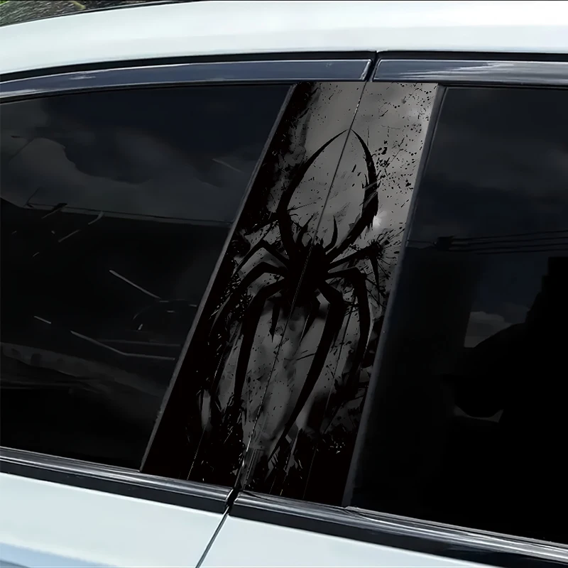 

2 pieces of car B-pillar stickers Spider Vinyl protective film