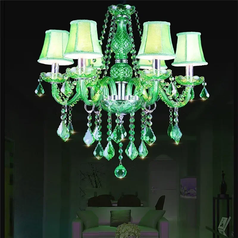 

DORIAN Green Crystal Pendent Lamp European Luxury Living Room Restaurant Bedroom Villa Clothing Store Bar Cafe KTV Chandelier