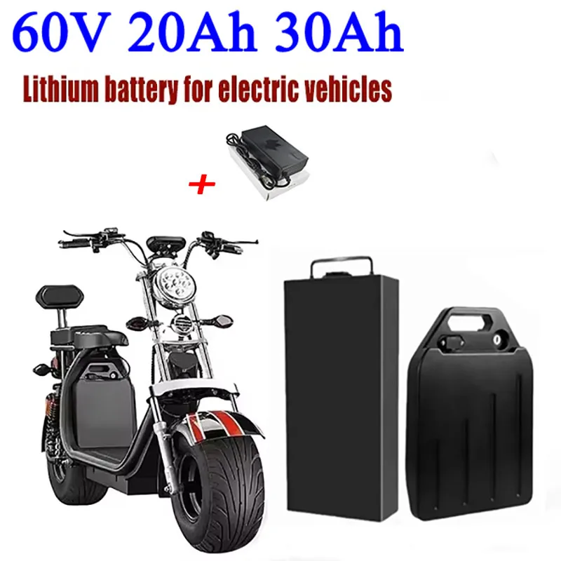 18650 Rechargeable 60v 20Ah 12Ah 25ah 30ah Li-Ion Battery for 2000w Citycoco X7 X8 X9 Trolling Motor Lithium Battery 3A Charger