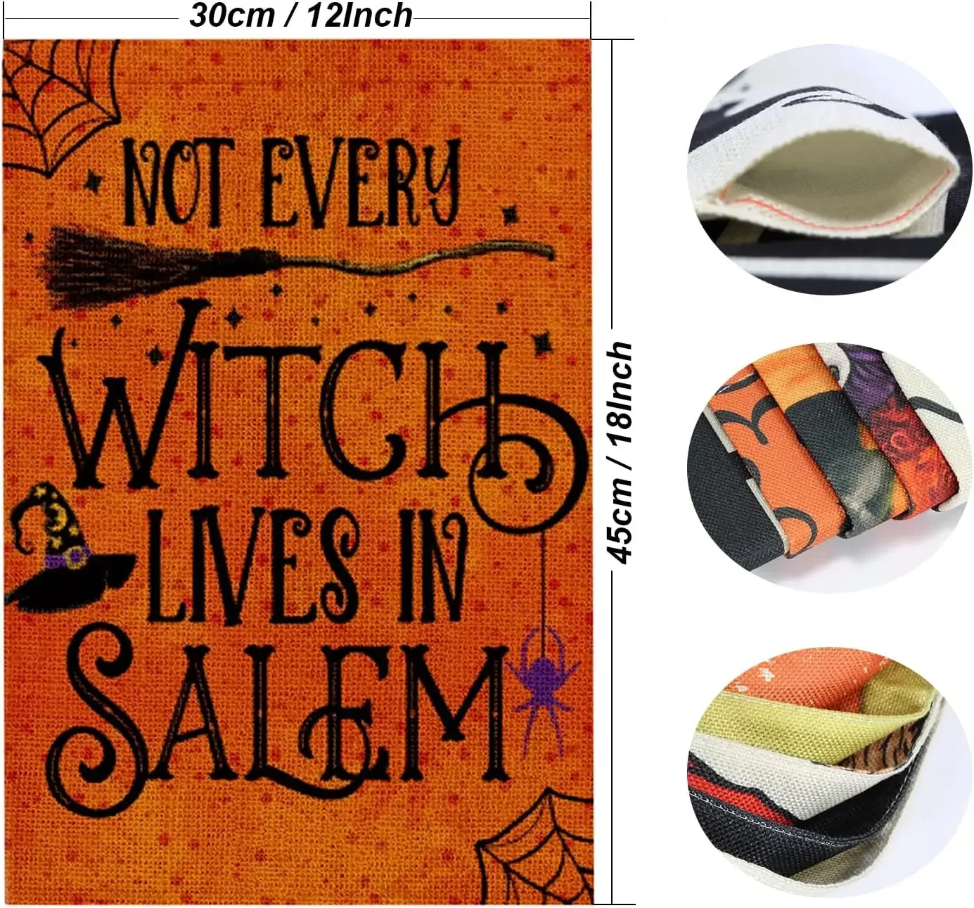 Not Every Witch Lives in Salem Garden Flag Halloween Garden Flag Halloween Decorations Outdoor Decor Spooky Room Decor 12x18in