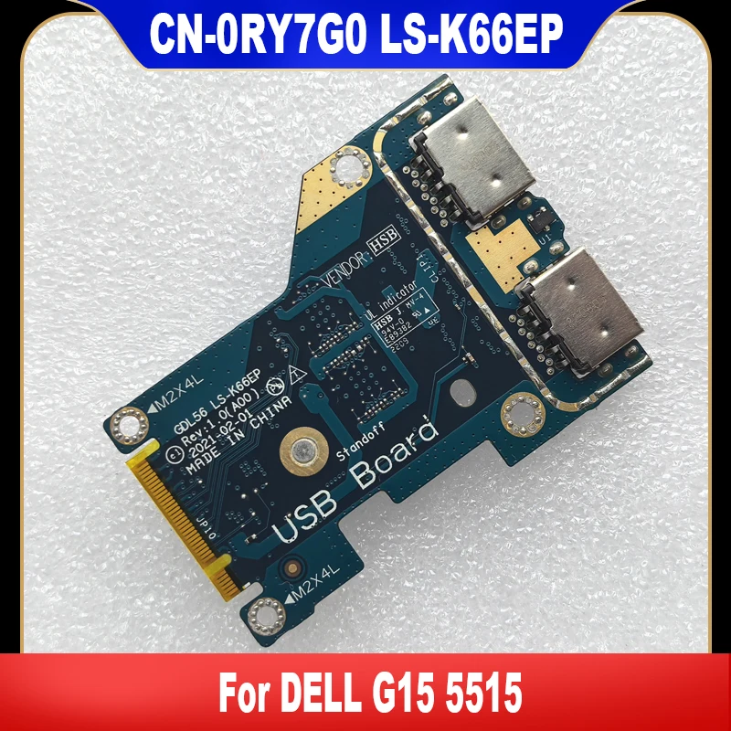 LS-K66EP 0RY7G0 New Original For Dell G15 5515 Laptop USB Board IO Board CN-0RY7G0 RY7G0 High Quality Fast Ship