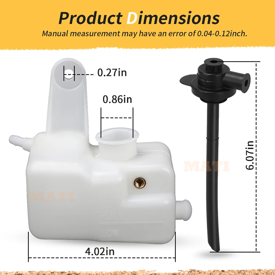 M MATI Coolant Water Tank Reservoir Bottle w/ Cover For Yamaha YZF-R1 2004-2006 5VY-21871-00-00