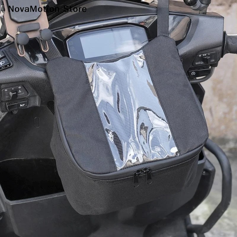 [NM]Motorcycle Front Dashboard Bag Visual Touch Screen Phone Motorbike Hanging Storage Bag Cycling Accessories[NM]