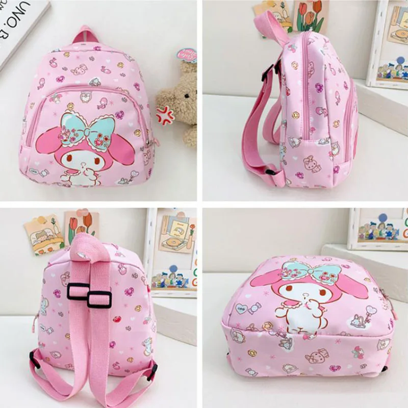 Sanrio Backpack Kawaii Kt Kuromi Backpack Bag Kindergarten Schoolbag for Kid My Melody Cinnamoroll High Capacity Birthday Gift