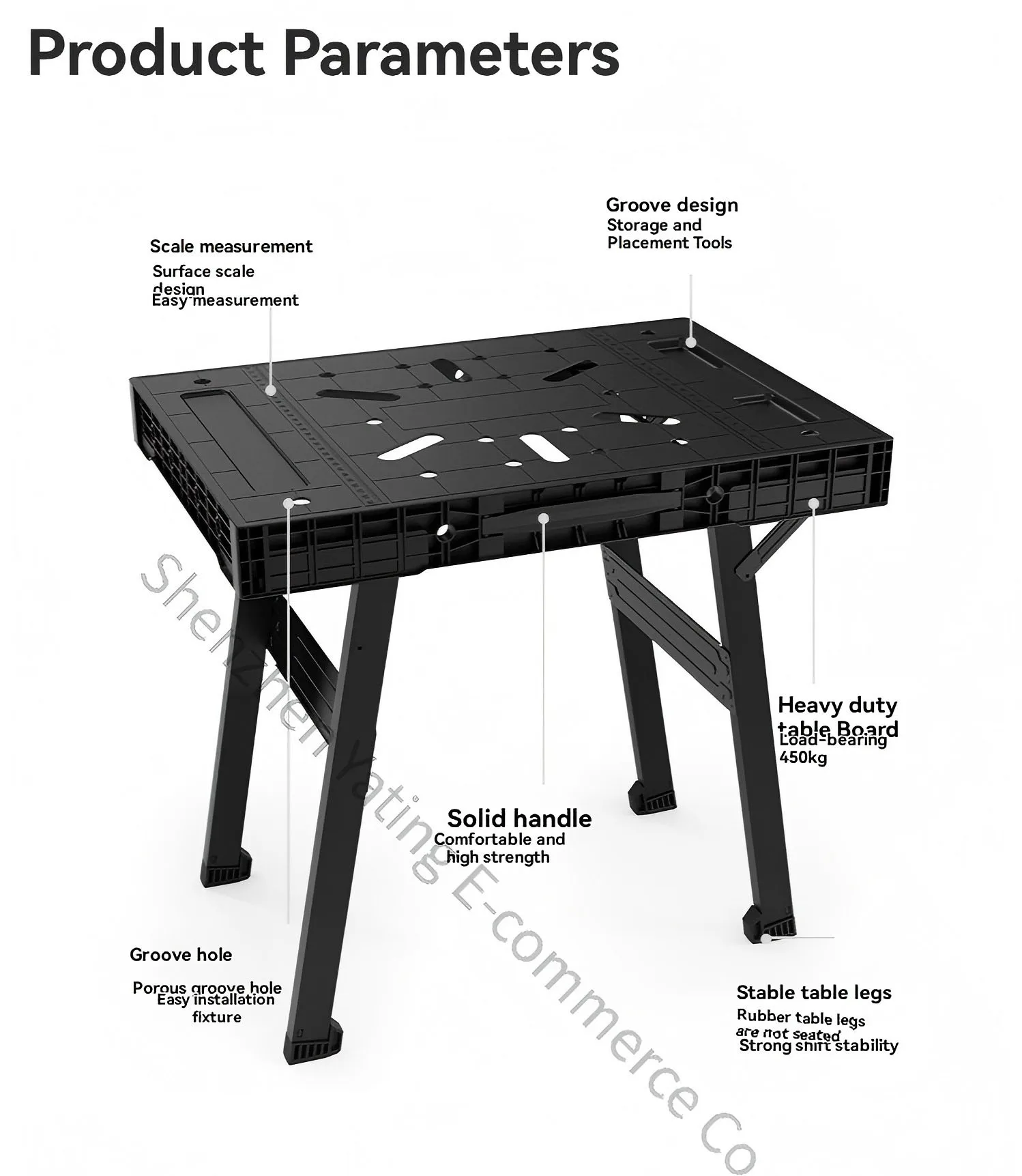 New Foldable Woodworking Workbench Portable Work Supports  Outdoor Woodworking Office Camping Workstation