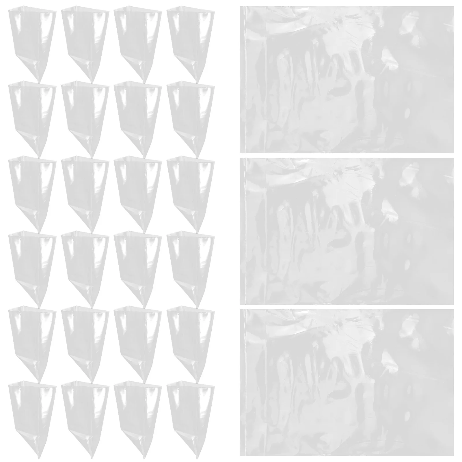 100 個のペイントスプレーライナーバッグ、安全で効率的なフラットマウスデザインで、迅速な塗布とスプレーヤーカップライナーの洗浄が可能