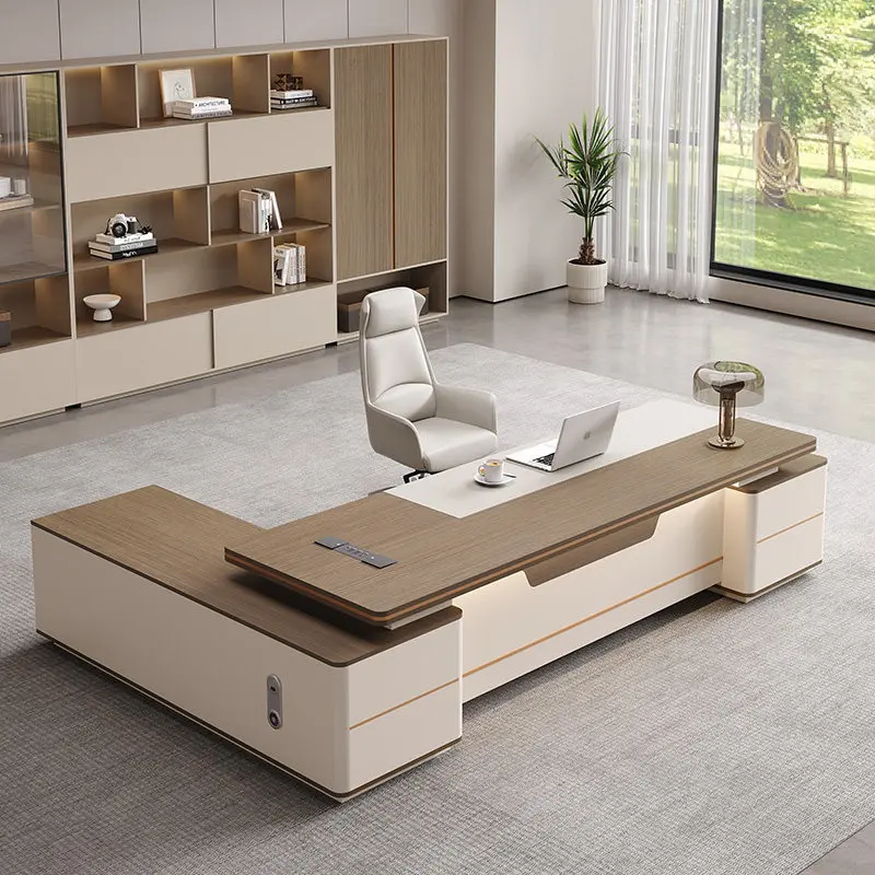 Aesthetic Creative Office Desk Luxury Vintage Room Decor Organizer Office Desk Modern Mesa Ordenador Lounge Suite Furniture
