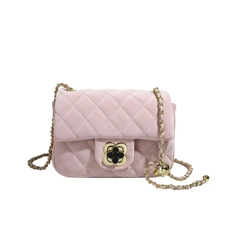 

GUMNI Gold Ball Chain oulder Bag Women's Faion Square Bag Crossbody Handbag Soft Leather Chain Handle Pure Color