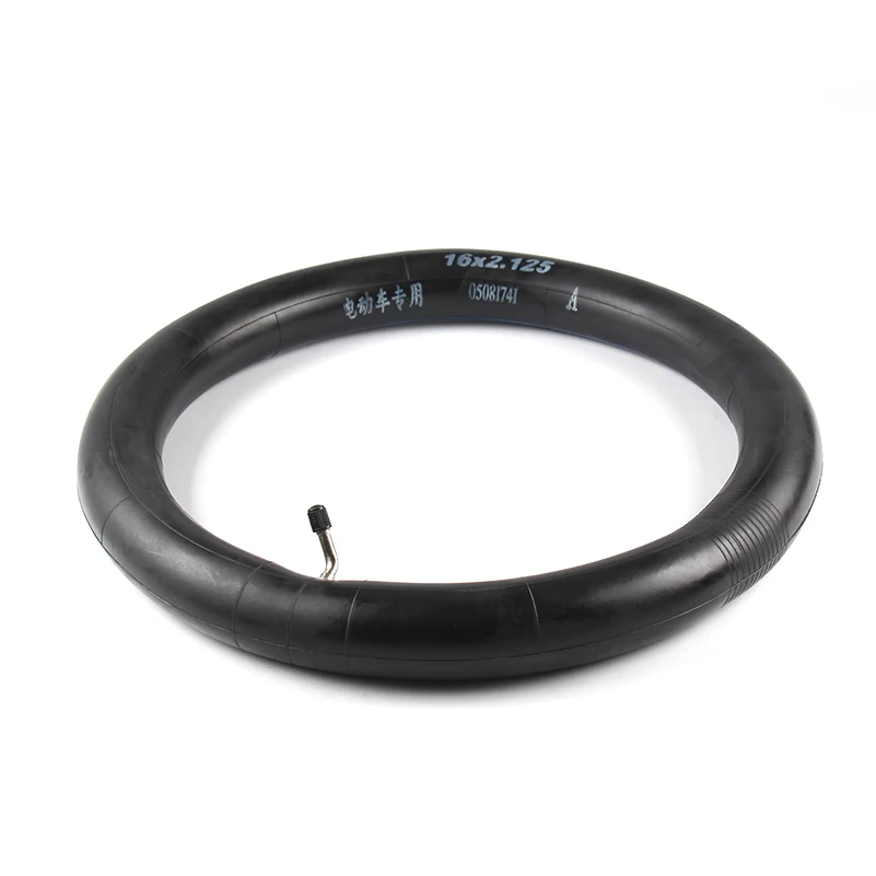 Inner Tube 16 x 2.125 with a Bent Angle Valve Stem Fits Many Gas Electric Scooters and E-Bike 16x2.125 Good Quality