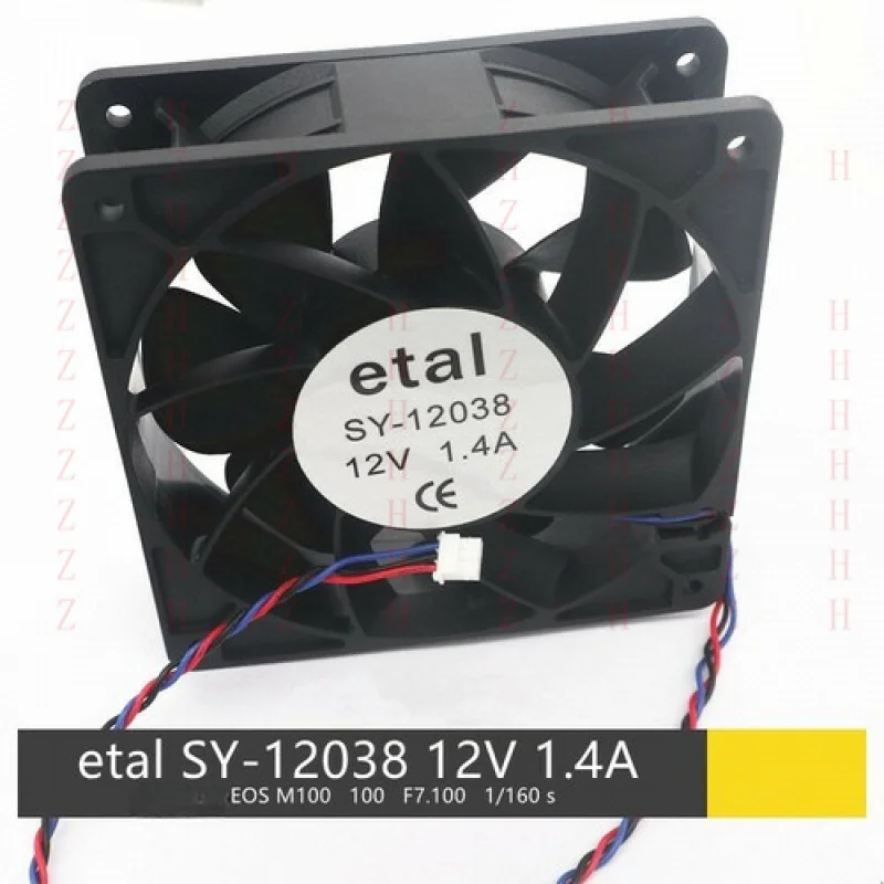 XXZ   SY-12038 FOR 12CM DC12V 1.4A C4/E4/E4+ inverter welding machine 3-pin cooling fan