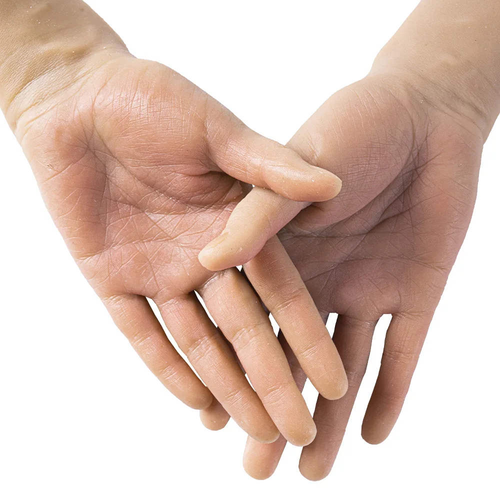 Lebensechte Weiche Männliche Silikon-Hand für Uhren-, Schmuck-, Nagelkunst- und Unterhaltungsmodelle – Detail 1